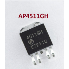 AP4511GH MOSFET N+P-канал 15A 35V, DPAK-5