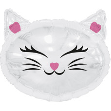 M Agr Шар (26''/66 см) Фигура, Кошечка, Белый, 1 шт. M Agr Шар (26''/66 см) Фигура, Кошечка, Белый, 1 шт.