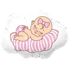 M Agr Шар (26''/66 см) Фигура, Малышка на облаке, 1 шт. M Agr Шар (26''/66 см) Фигура, Малышка на облаке, 1 шт.